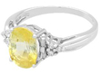 3.9 Carat Oval Yellow Sapphire Ring