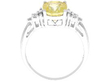 3.9 Carat Oval Yellow Sapphire Engagement Ring setting