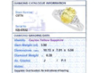 3.9 Carat Oval Yellow Sapphire Engagement Ring grading card