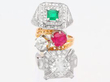 stacked gemstone rings