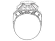 diamond art deco ring in platinum