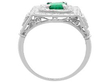 Square Emerald Cluster Ring setting