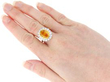 wearing Yellow Sapphire Cluster Ring
