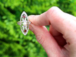 Marquise Edwardian Ruby Diamond and Pearl Ring outside
