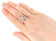 wearing Marquise Edwardian Ruby Diamond and Pearl Ring