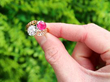 Ruby and Diamond Toi et Moi Ring outside