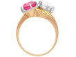 Ruby and Diamond Toi et Moi Ring setting