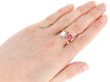 Ruby and Diamond Toi et Moi Ring wearing