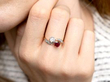 Wearing Edwardian Ruby and Diamond Twist Ring