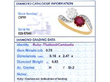 Edwardian Ruby and Diamond Twist Ring Grading Card