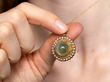 Yellow Gold Cat's Eye Chrysoberyl Pendant wearing