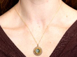 wearing Yellow Gold Cat's Eye Chrysoberyl Pendant