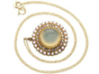 Yellow Gold Cat's Eye Chrysoberyl Pendant necklace