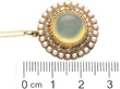 Yellow Gold Cat's Eye Chrysoberyl Pendant size
