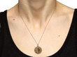 Yellow Gold Cat's Eye Chrysoberyl Pendant being worn
