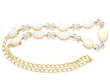 Victorian Opal Diamond yellow gold necklace