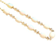 Opal Diamond yellow gold necklace