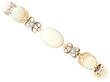 Victorian Opal Diamond yellow gold bracelet