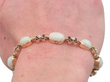 wearing Opal Diamond yellow gold bracelet