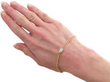 Opal Diamond yellow gold chain bracelet wearing
