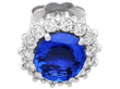Vintage Sapphire and Diamond Cluster Earring
