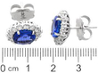 Vintage Sapphire and Diamond Cluster Earrings size