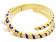 Victorian Pearl and Enamel Bangle side
