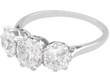 3 Carat Three Stone Diamond Ring in Platinum
