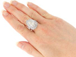 Pear Cut Diamond Ballerina Ring on hand