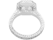 Asscher Cut Halo Engagement Ring back