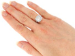 Asscher Cut Halo Engagement Ring wearing