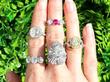 gemstone rings outside