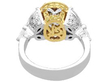 Oval Yellow Diamond Engagement Ring back