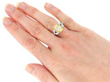 Oval Yellow Diamond Engagement Ring on hand
