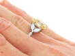 Oval Yellow Diamond Engagement Ring being worn