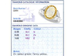Oval Yellow Diamond Engagement Ring grading card