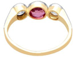 Antique Pink Sapphire and Diamond Trilogy Ring back