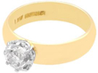 Vintage Unisex Gold Solitaire Ring