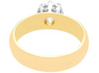 Vintage Unisex Gold Solitaire Engagement Ring back