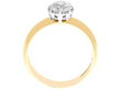 setting of Vintage Unisex Solitaire Engagement Ring