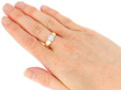 wearing Vintage Unisex Gold Solitaire Engagement Ring