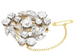 Sheath Swirl Diamond Brooch in gold