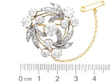 Sheath Swirl Diamond Brooch size