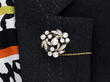 wearing Sheath Swirl Diamond Brooch