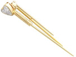 Vintage Heart Diamond Pin Brooch in yellow gold