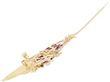 Gemstone Butterfly and Flowers Brooch open