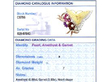 Gemstone Butterfly and Flowers Brooch grading card
