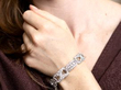 Old European Cut Art Deco Bracelet in Platinum wearing