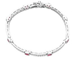 vintage pink tourmaline bracelet in white gold