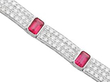 vintage pink tourmaline and diamond bracelet